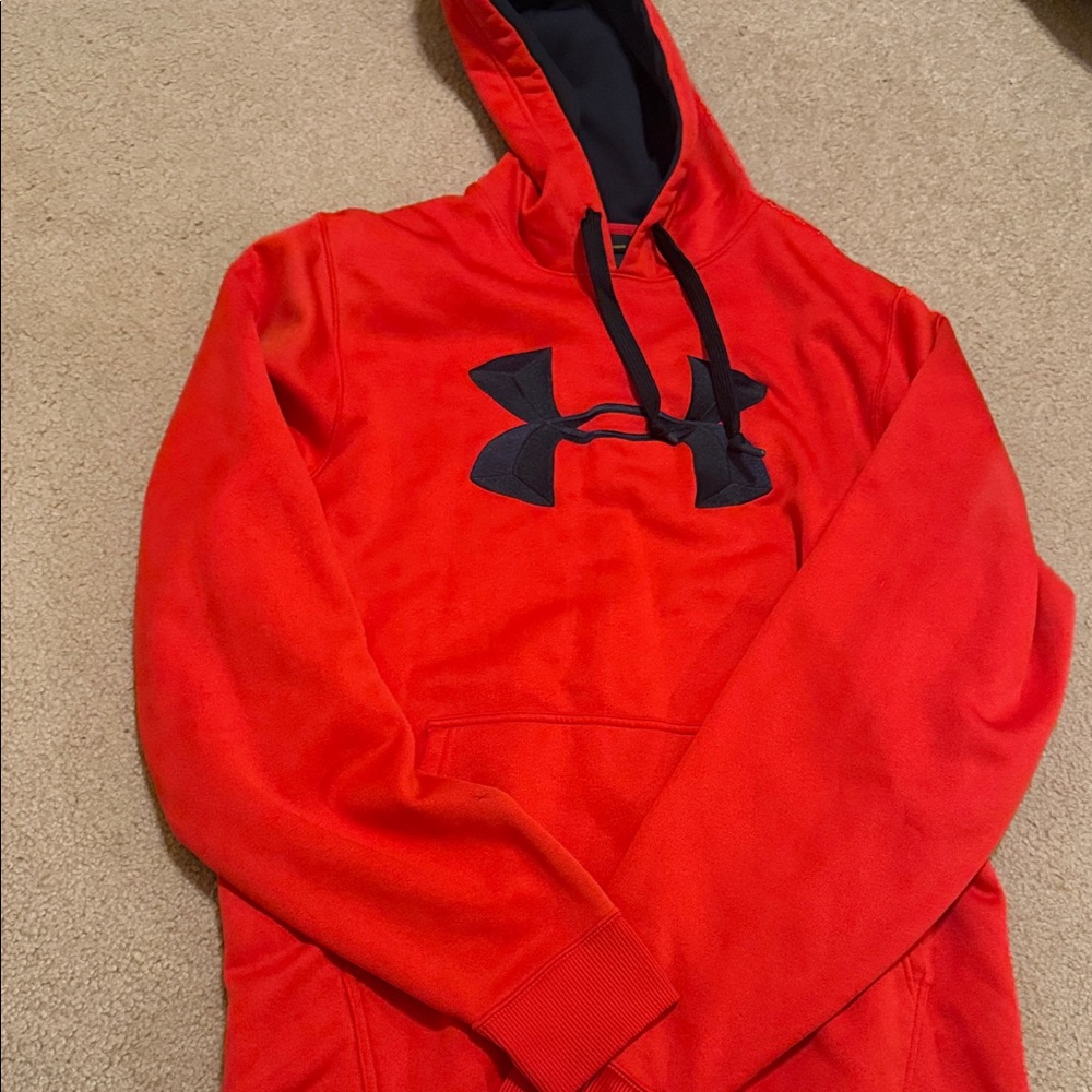 Under Armour Scarlet Hoodie with Black Logo